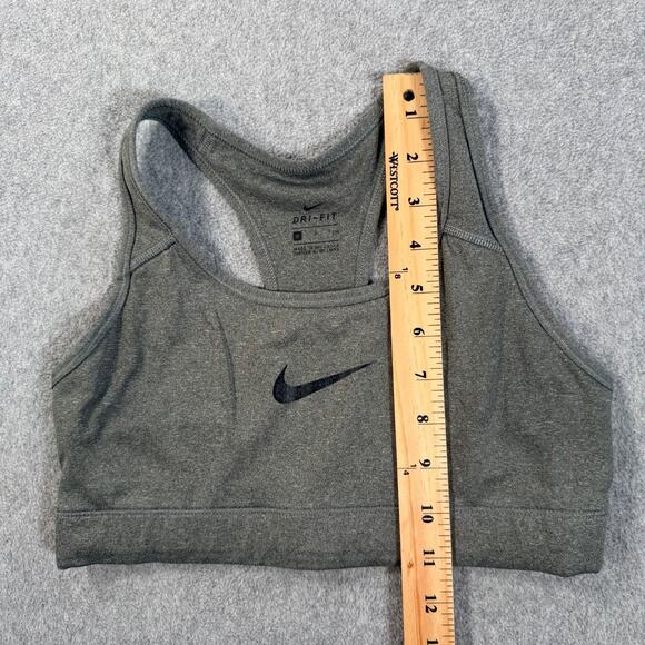 Nike Dri-Fit Racerback Sports Bra Size Small Gray Workout Gym Running - Picture 5 of 6
